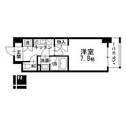 コンフォート新栄 2階1Kの間取り