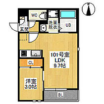 GRANDTICオードリーI  ｜ 愛知県名古屋市西区万代町2丁目（賃貸アパート1LDK・1階・30.17㎡） その2