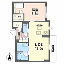 岡山県岡山市北区北方3丁目（賃貸マンション1LDK・1階・50.19㎡） その2