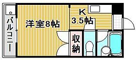 岡山県岡山市南区妹尾（賃貸マンション1K・3階・25.92㎡） その2