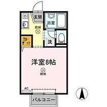 岡山県岡山市北区高柳西町（賃貸アパート1R・1階・23.40㎡） その2