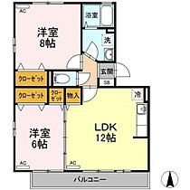 岡山県岡山市北区西崎2丁目（賃貸アパート2LDK・3階・57.18㎡） その2