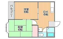 ジュエル洲崎 2DKの間取図画像