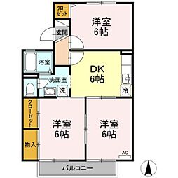 間取図画像 3DK
