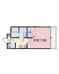 アベニュー大供 3階1Kの間取り