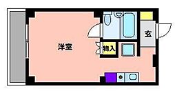ノーブルハイツ鹿田 ワンルームの間取図画像