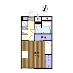 プリマヴェーラ倉敷上東 1Kの間取図画像