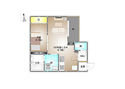 REGALEST TSUBAKI 1階1LDKの間取り