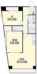 上杉第三ビル野田 1SLDKの間取図画像
