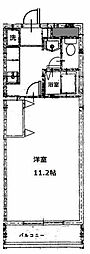 ジェムハナクマ 1Kの間取図画像