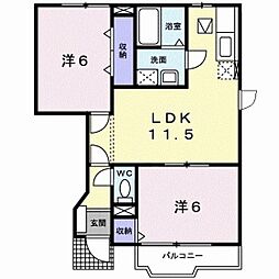 間取図画像 2LDK
