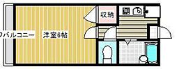 キャステル2N 1Kの間取図画像