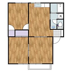 メゾンエスプラネードB棟 3DKの間取図画像
