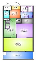 ベンハウス 1LDKの間取図画像
