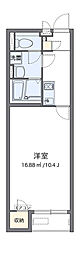 クレイノ木屋 1Kの間取図画像