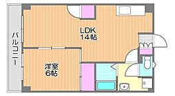 モアパレス 1LDKの間取図画像