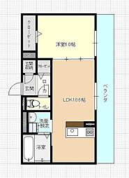 Tic・Tic中庄 1LDKの間取図画像