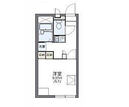 レオパレスSASAGASE2 1Kの間取図画像