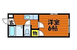Act18 ワンルームの間取図画像