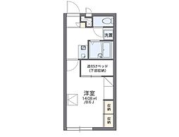 レオパレス総社南パル 1Kの間取図画像