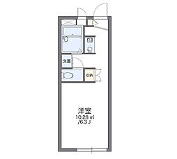 レオパレスルミエール 1Kの間取図画像