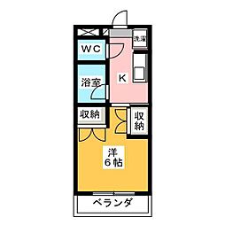 マンションLee1 1Kの間取図画像