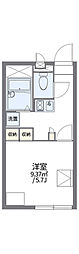 レオパレスクリーンリバー 1Kの間取図画像