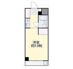アルファ大供 1Kの間取図画像