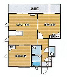 ロイヤルヒルズA 2LDKの間取図画像