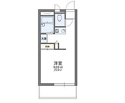 レオパレスフレア駅元町 1Kの間取図画像