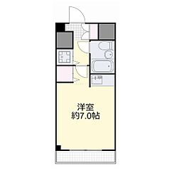 ダイアパレス弓之町 ワンルームの間取図画像