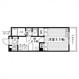 シティマンション鳳凰 1DKの間取図画像