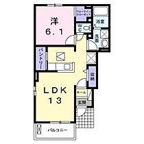 岡山県岡山市北区牟佐（賃貸アパート1LDK・1階・45.77㎡） その2