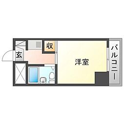 熊谷マンション 1Kの間取図画像