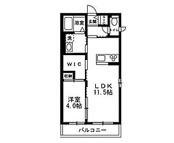 ハンドIV 1LDKの間取図画像