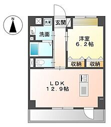 アルストロメリア 1LDKの間取図画像