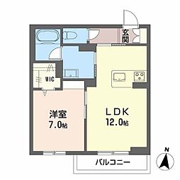 ノルディア野田 1LDKの間取図画像