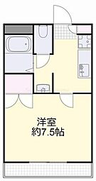 シャトールネッサンス津高 1Kの間取図画像