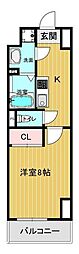 ALPHA PLUS BLD. 1Kの間取図画像