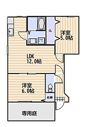 ハイツリー21B 2LDKの間取図画像