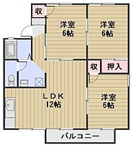 岡山県岡山市中区浜（賃貸アパート3LDK・1階・62.87㎡） その2