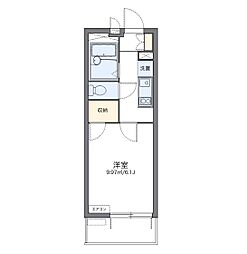 レオパレスゆう 1Kの間取図画像