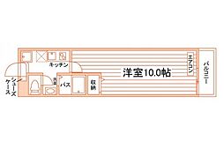 St.LEONEBANCHO 1Kの間取図画像