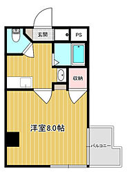アレグリア内山下 1Kの間取図画像