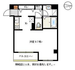 エディフィシオ横内 1Kの間取図画像