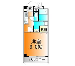 ルミナスライフ 1Kの間取図画像