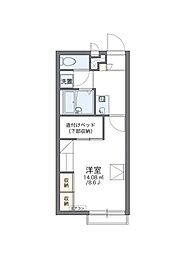 レオパレスおいし 1Kの間取図画像