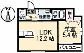 岡山県岡山市中区竹田（賃貸アパート1LDK・2階・40.65㎡） その2