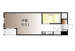 アルファ清心町2 1Kの間取図画像