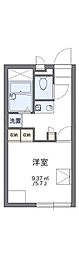 レオパレスコスモ京山 1Kの間取図画像